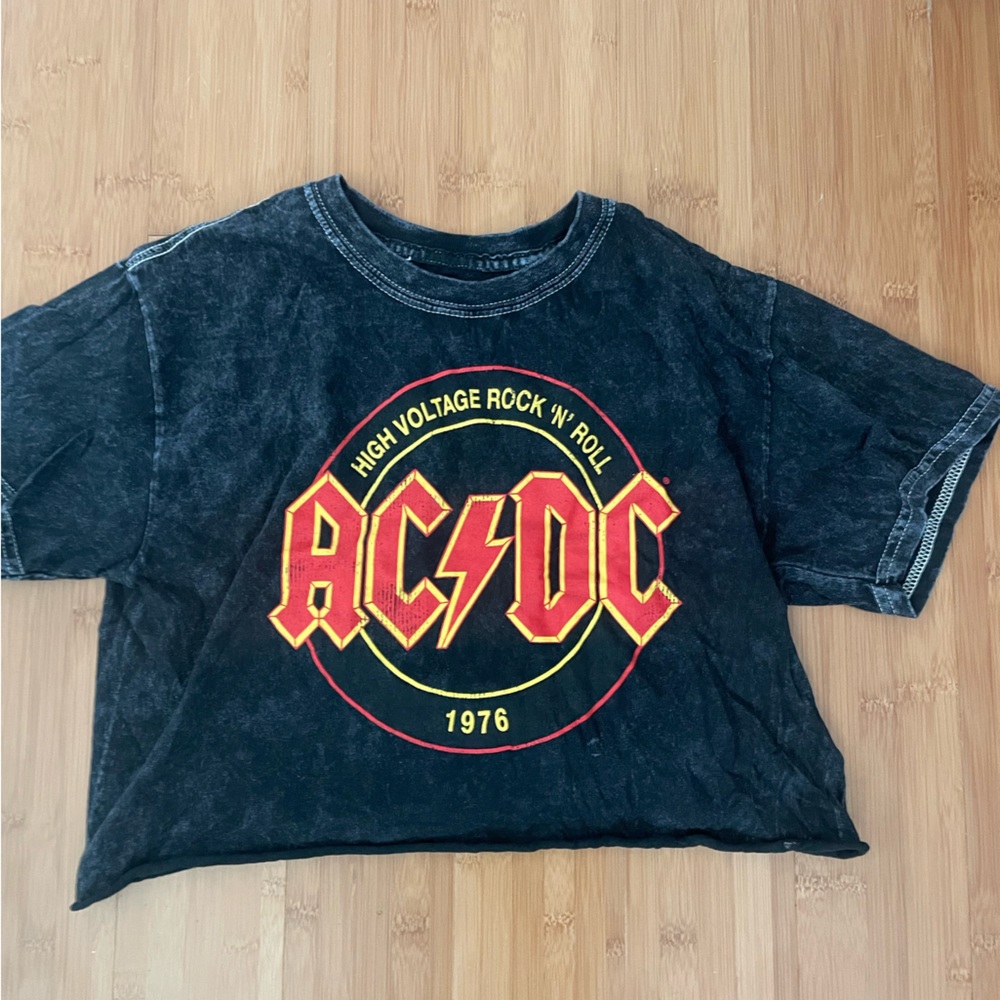 Vintage AC/DC T SHIRT CROPPED